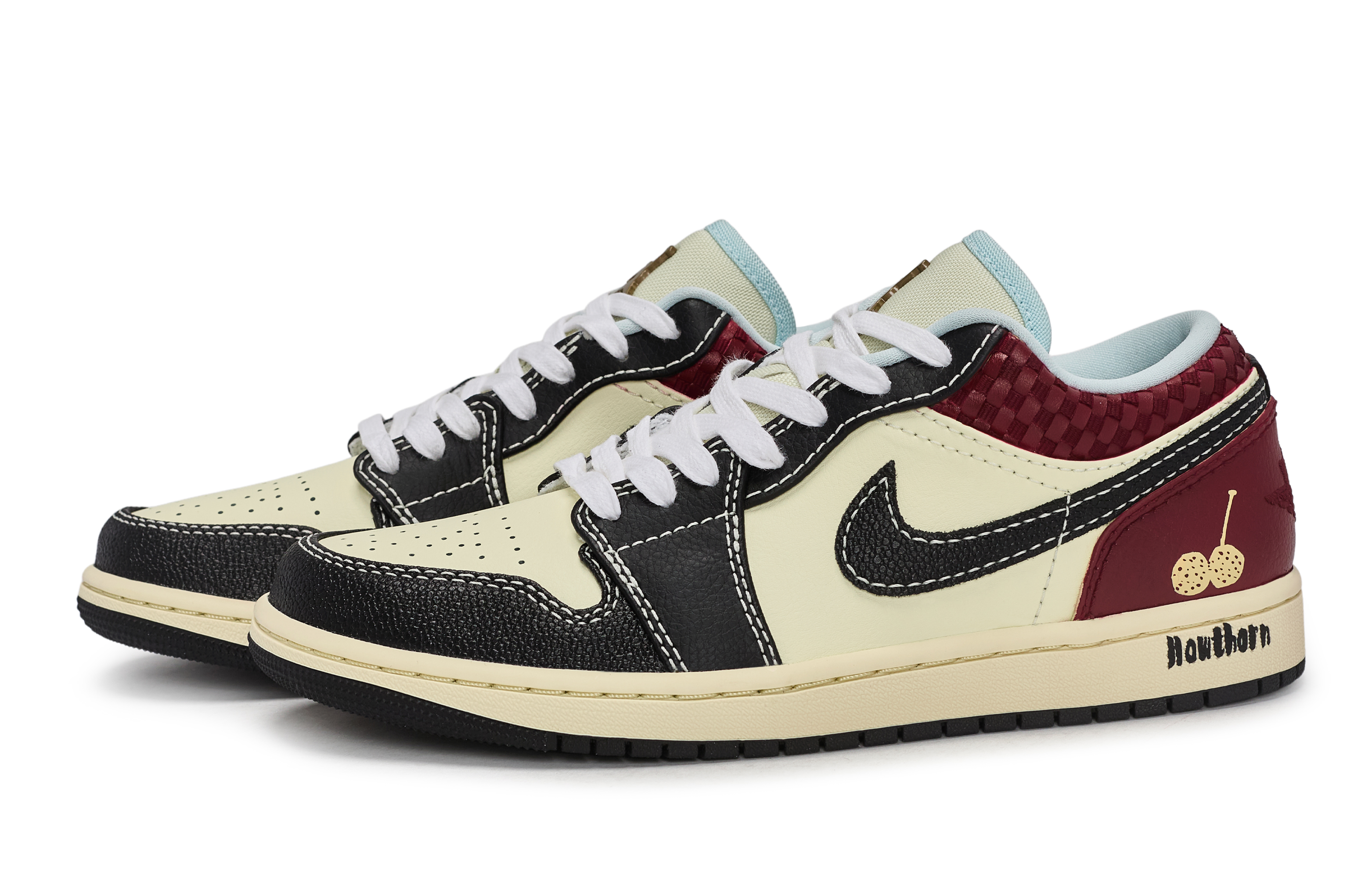 Jordan Air Jordan 1 811 Manufacturing, Hawthorn Fruit, Special Shoe Box Slip Resistant Abrasion Resistant Low top
