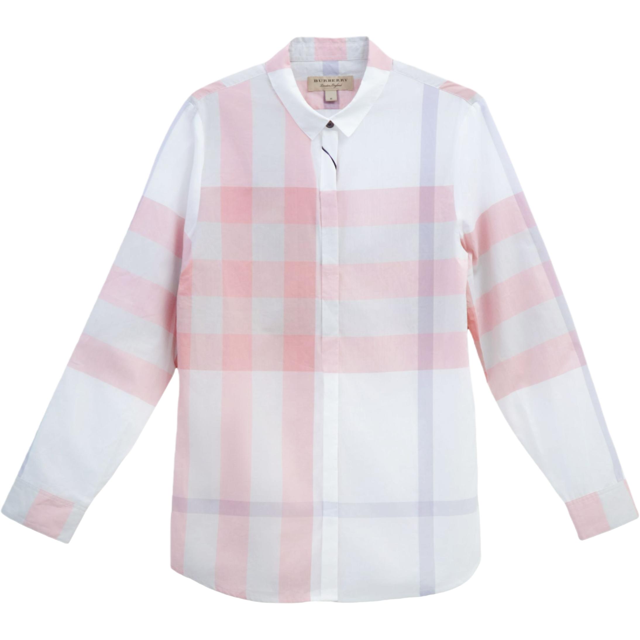 Женская рубашка Burberry в клетку (бежевая)