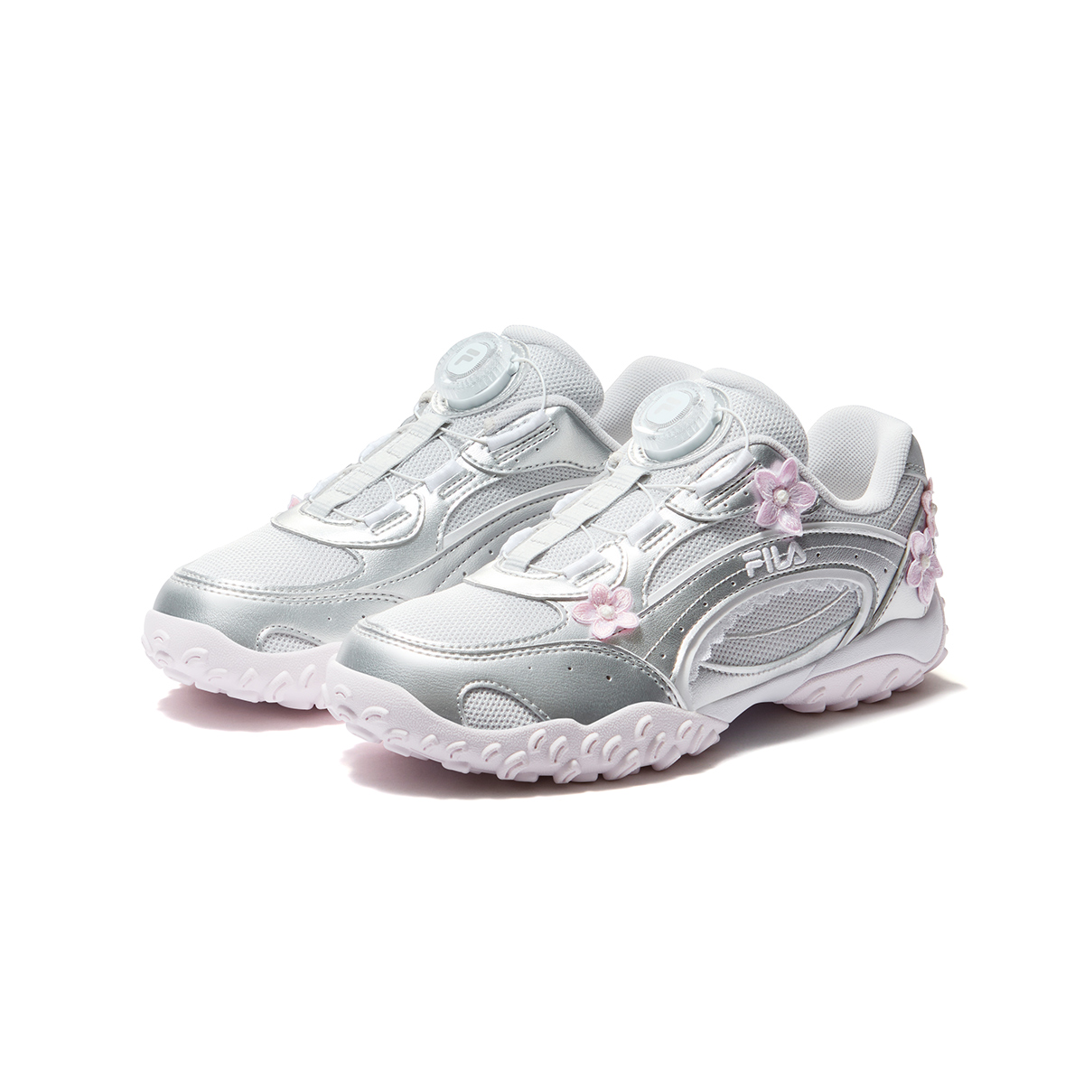 Детские кроссовки Fila KIDSHeritage-FHT SUSAN/ (бело-розовые) — 雪白/纱白 /斐乐白/太空银 — фото 13