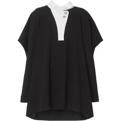 【RunwayPrevious Season】contrast-collar piqué reconstructed polo shirt