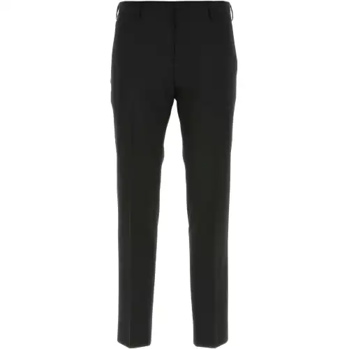 PRADA Casual Pants Men's Black Moderate Straight Fit Pants