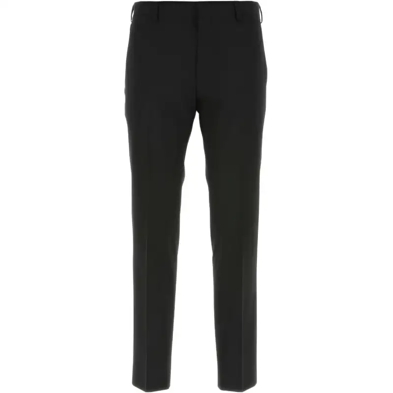 PRADA Casual Pants Men's Black Moderate Straight Fit Pants