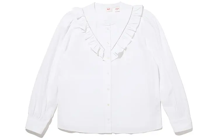 Levi's Shirts Women's White Crew Neck Moderate Straight Fit