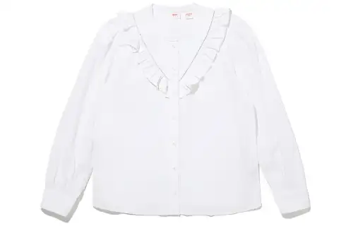 Levis Shirts Women's White Crew Neck Moderate Other