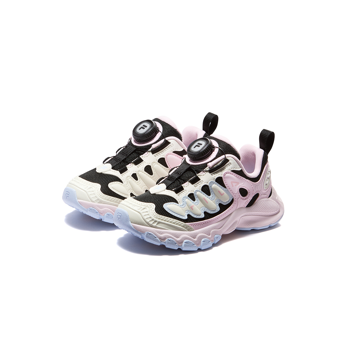 Детские кроссовки Fila KIDSHeritage-FHT RUFFLE SOUTH / (бежевые) — 黑/帆船蓝 淡紫色/兰花紫 奶白/深褐棕 消逝蓝/融合灰 黑/绽放粉 — фото 22