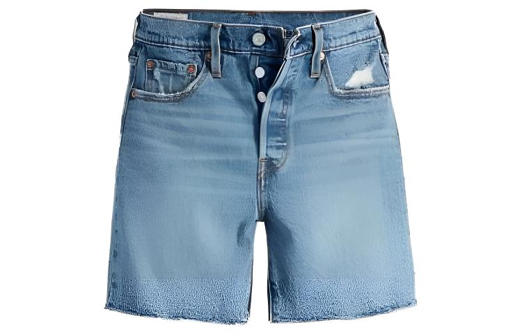 Levi’s solid color buttoned waist straight denim shorts for women