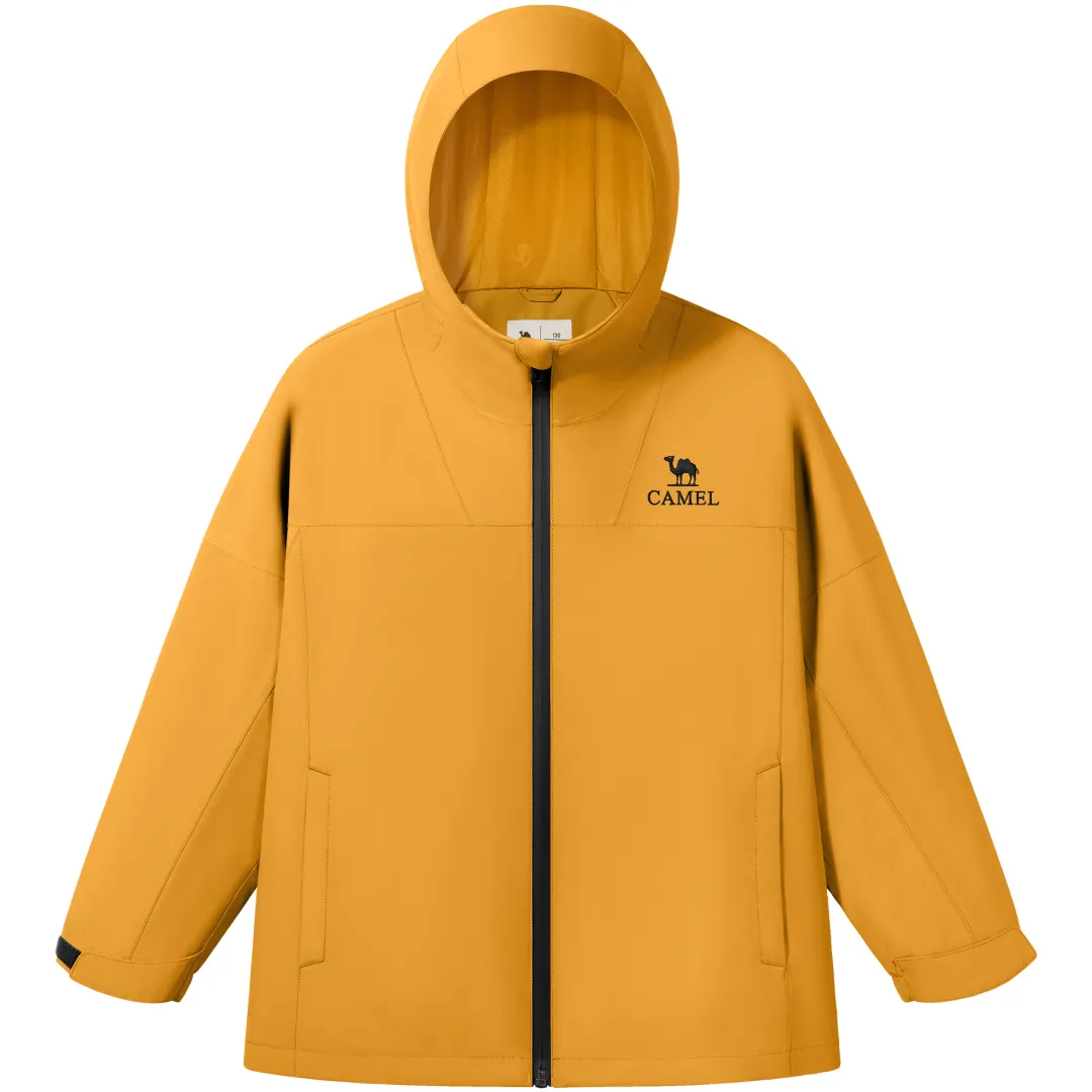 CAMEL Kids Windbreaker Jackets Hooded Moderate