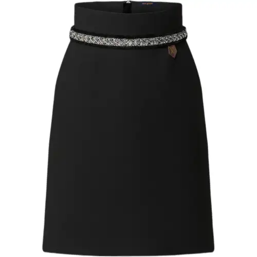 LOUIS VUITTON Casual Long Skirt Women's Black