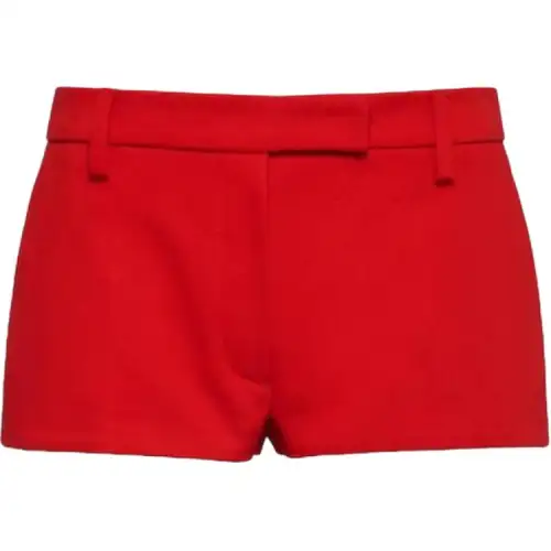 PRADA Sports Shorts Women's Red Moderate Tight Pants