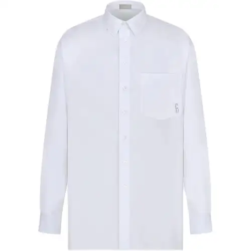 DIOR Shirts Men's White Pointed Collar Moderate Other