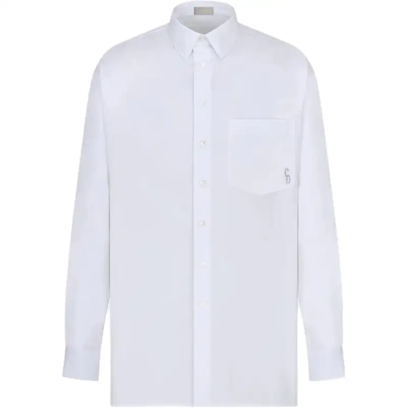 DIOR Shirts Men's White Pointed Collar Moderate Other