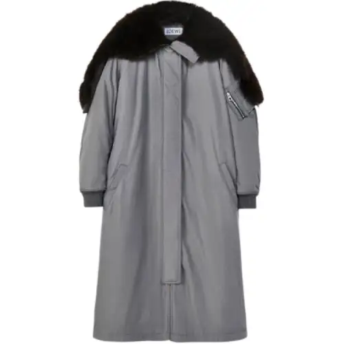 LOEWE Parka Coats Women's Gray Moderate