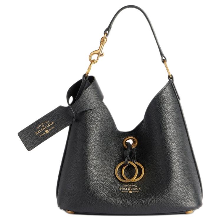 Женская сумка Balenciaga Carrie Hobo (черная)