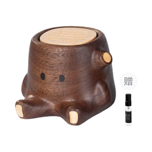 Houmo homooful small tree stump creative car solid wood inner air outlet central control decorative fragrance ornaments car perfume aromatherapy universal