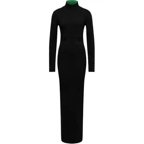 Bottega Veneta Long Sleeved Dresses Women's Black Turtleneck Moderate