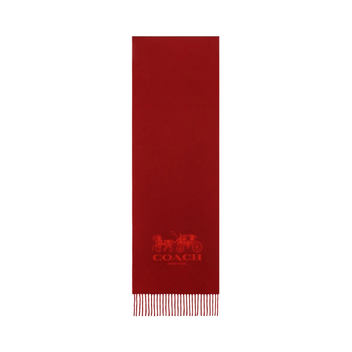 COACH Cashmere Scarves Unisex Red