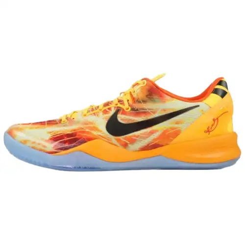 Nike Kobe 8 Shanghai Fireworks comfortable and soft basketball shoes for men and women, orange