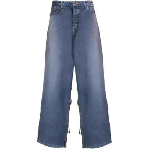 Balenciaga Casual Pants Men's Blue