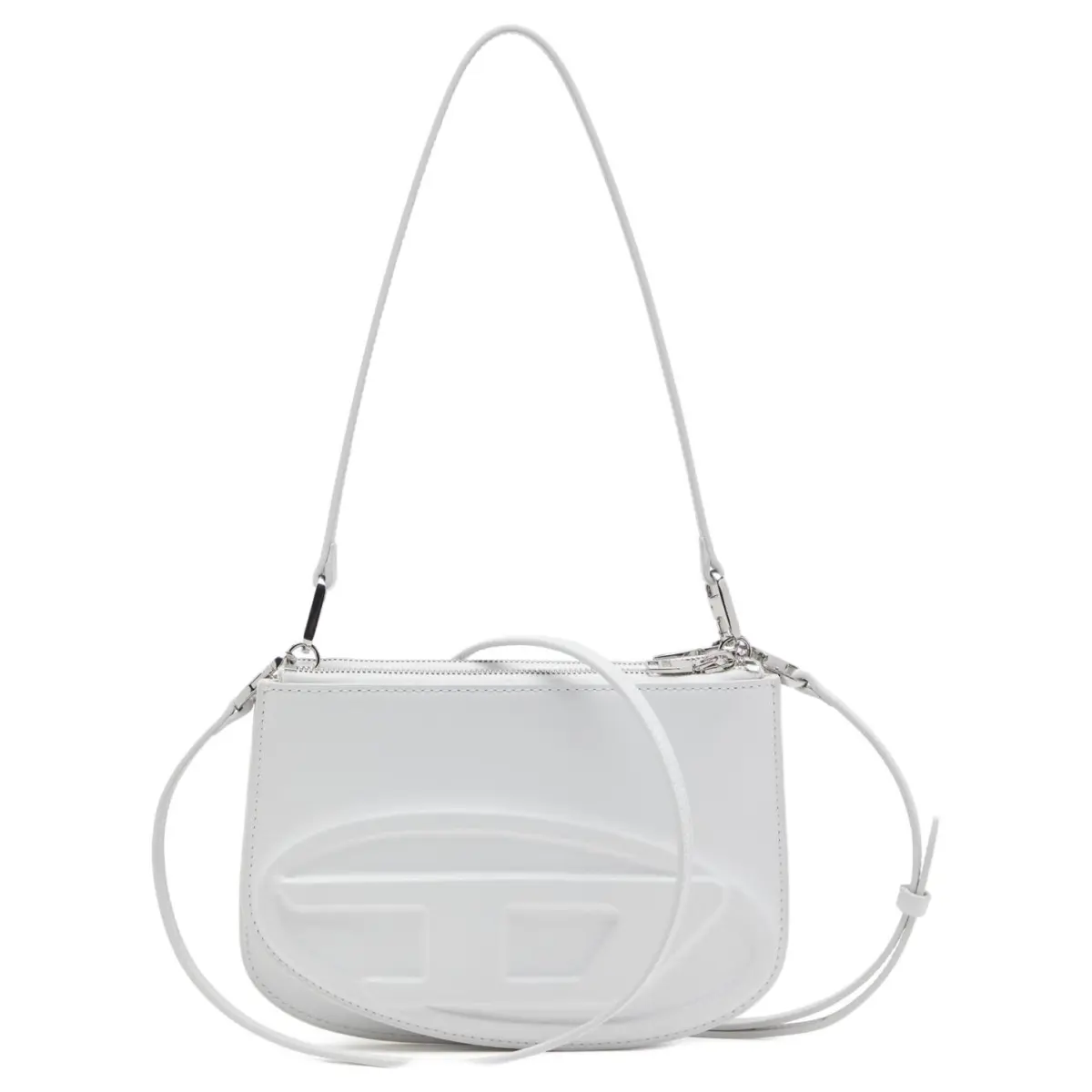 DIESEL 1Dr Twin Logo Embossed Shoulder Bag
