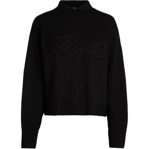 KARL LAGERFELD / Karl Lagerfeld Jeans Logo-appliqué Knitted Jumper