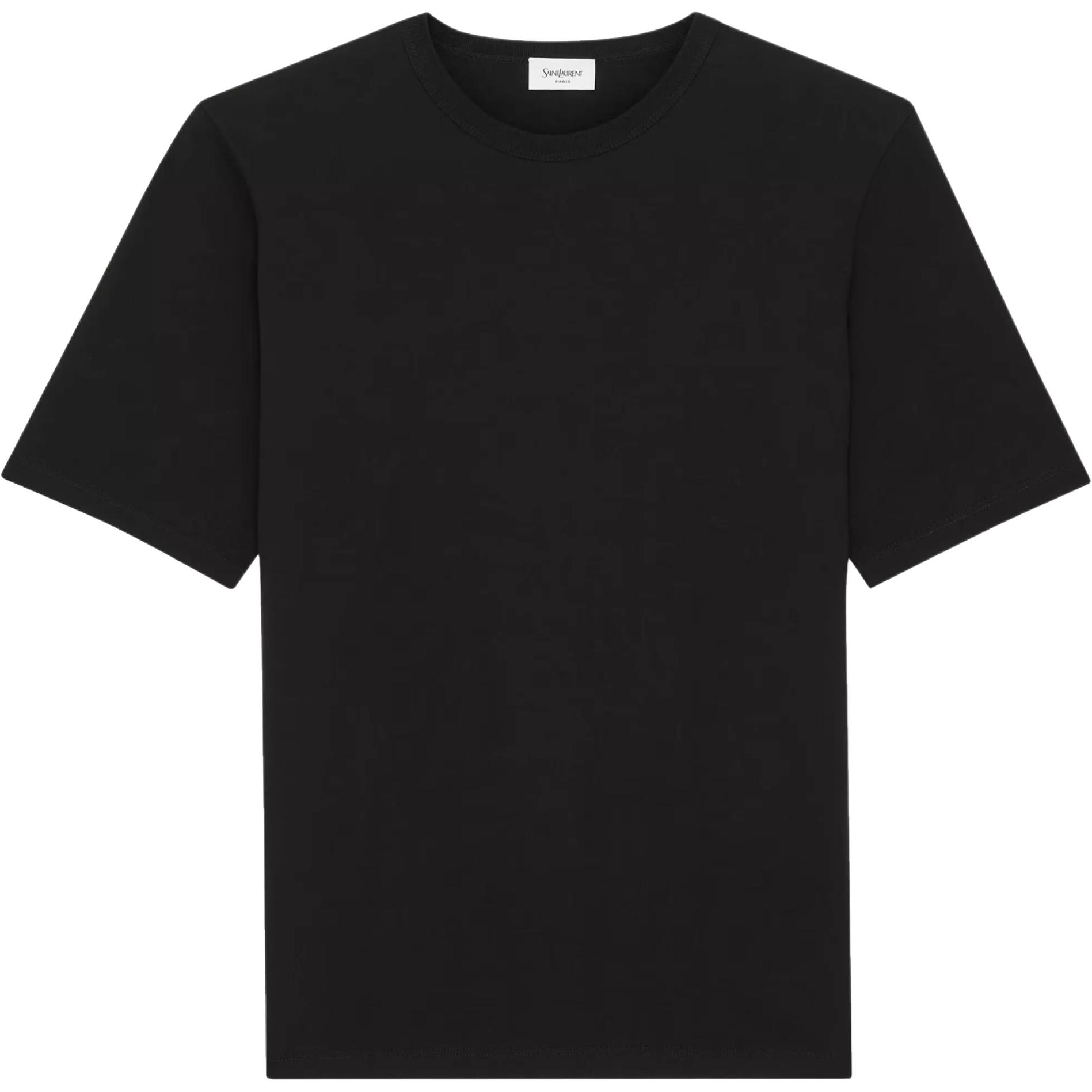 Мужская футболка Saint Laurent Classic (черная)