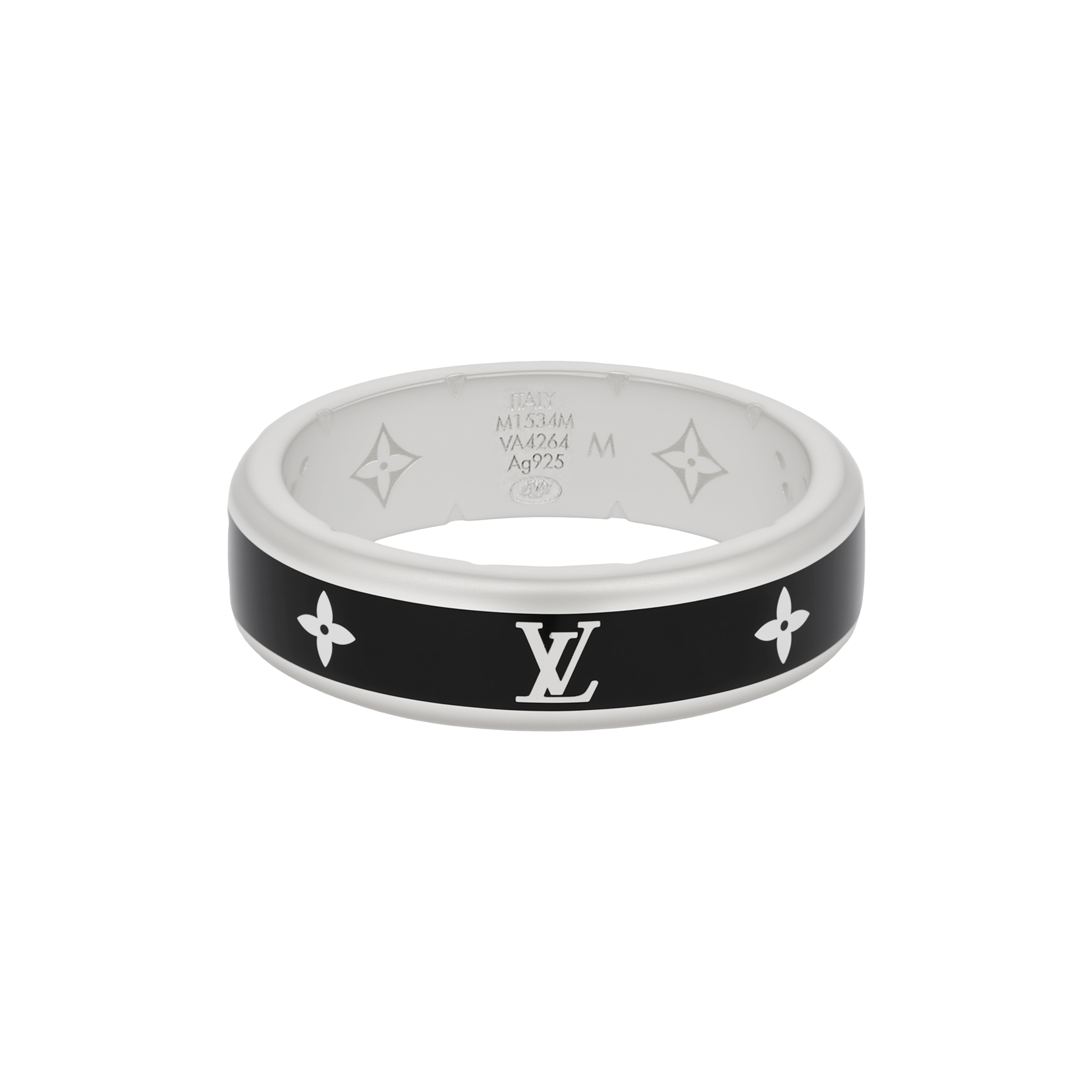 LOUIS VUITTON Carved ring, silver 925 sample, men's style
