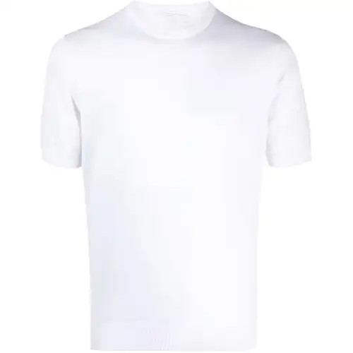 PRADA T Shirts Men's White Crew Neck Moderate Straight Fit