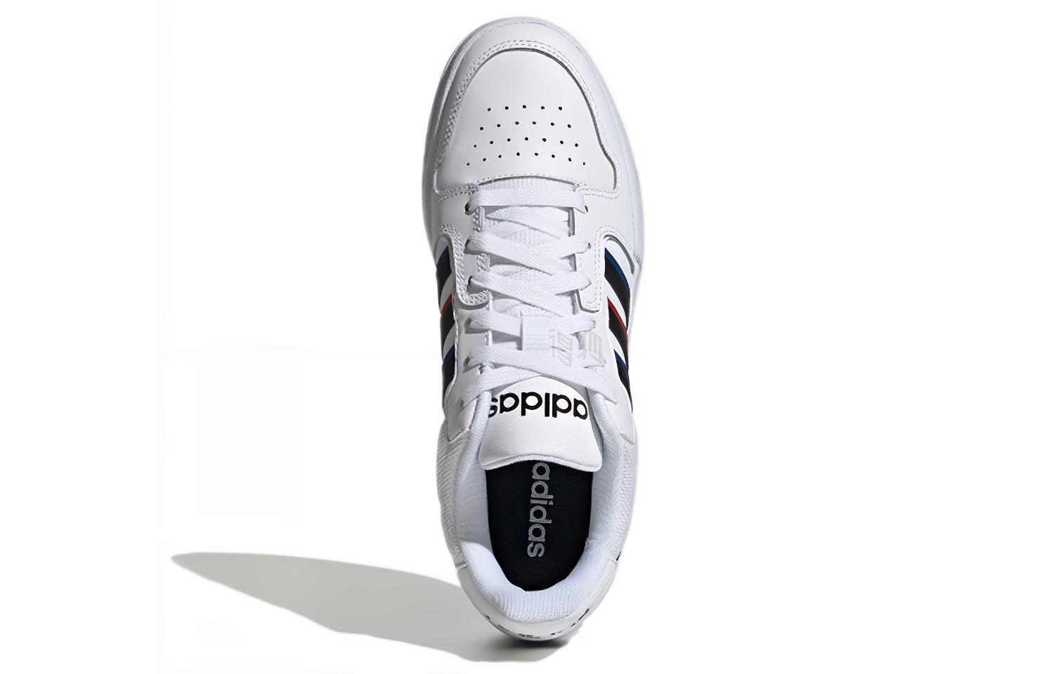 Мужские кеды adidas neo Entrap (бело-черно-красные) — Белый / чёрный / красный — фото 5