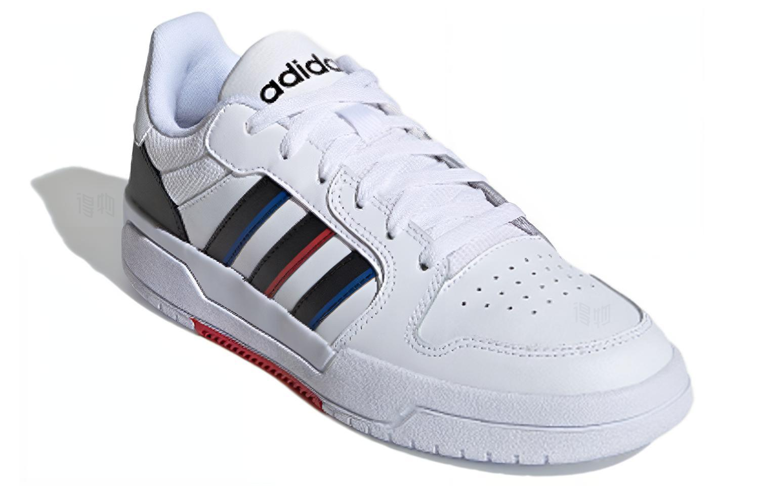 Мужские кеды adidas neo Entrap (бело-черно-красные) — Белый / чёрный / красный — фото 3