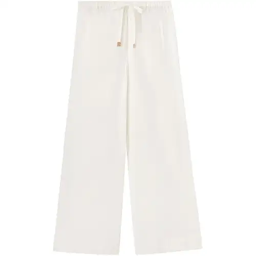 Loro Piana Casual Pants Women's White Moderate Straight Fit Pants