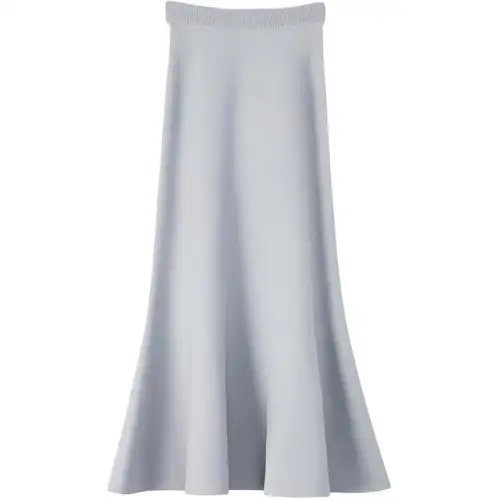 LOEWE Casual Long Skirts Women's Gray Moderate Mid Length Bodycon Skirt