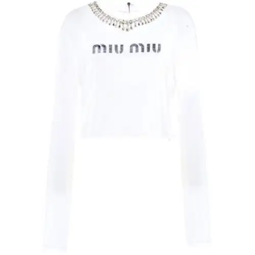 MIU MIU SS22 T Shirt Women's White