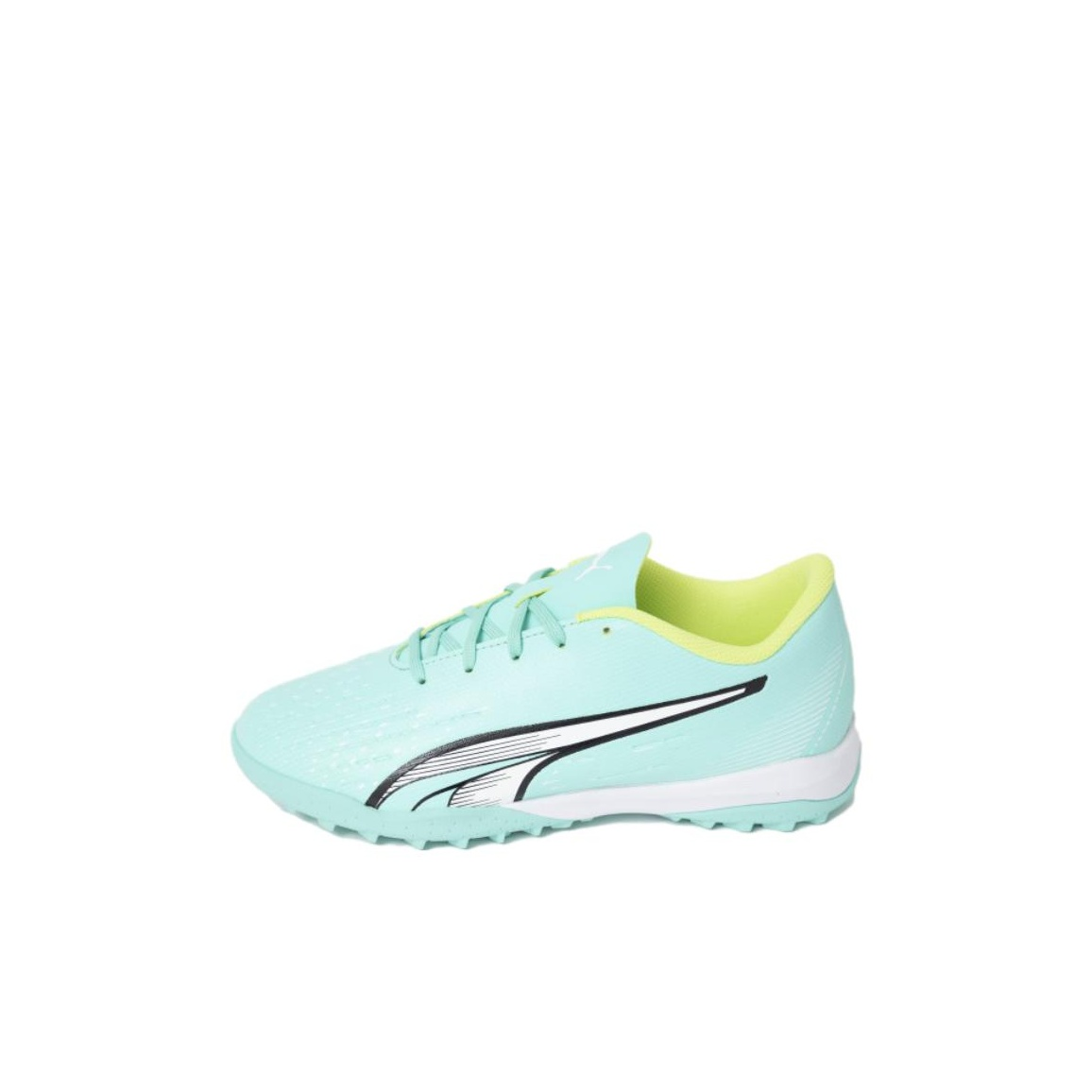 Детские бутсы PUMA Ultra Play TF (желто-зеленые)