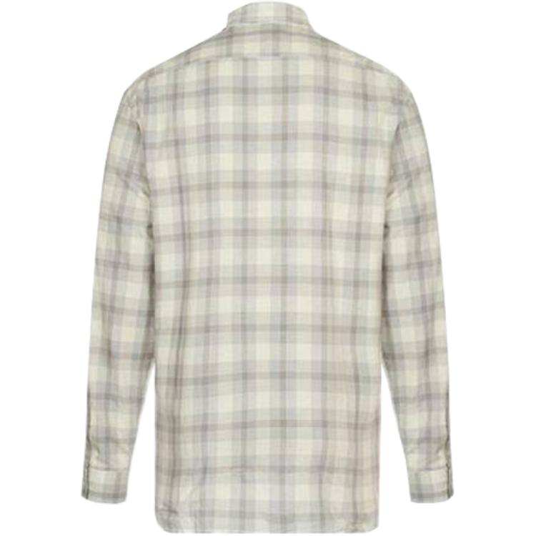 Мужская рубашка Burberry Checked Shirt (светло-серая) — фото 2