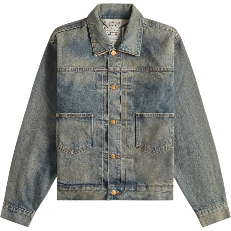 Мужская куртка Brain Dead Denim Trucker Jacket (синяя)