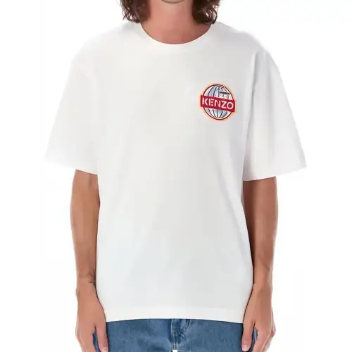 【Zoomed ImageryPrevious Season】logo-patch cotton T-shirt