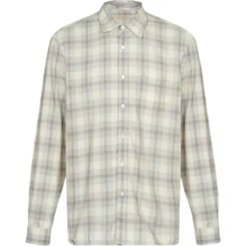 Burberry Shirt Men's Light Gray