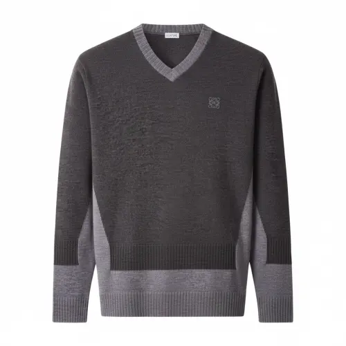 LOEWE Sweaters Men's Gray V Neck Moderate