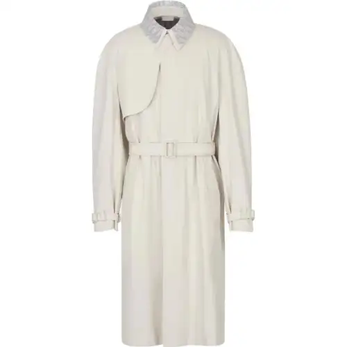 DIOR Trench Coats Men's Ecru Lapel Moderate Other