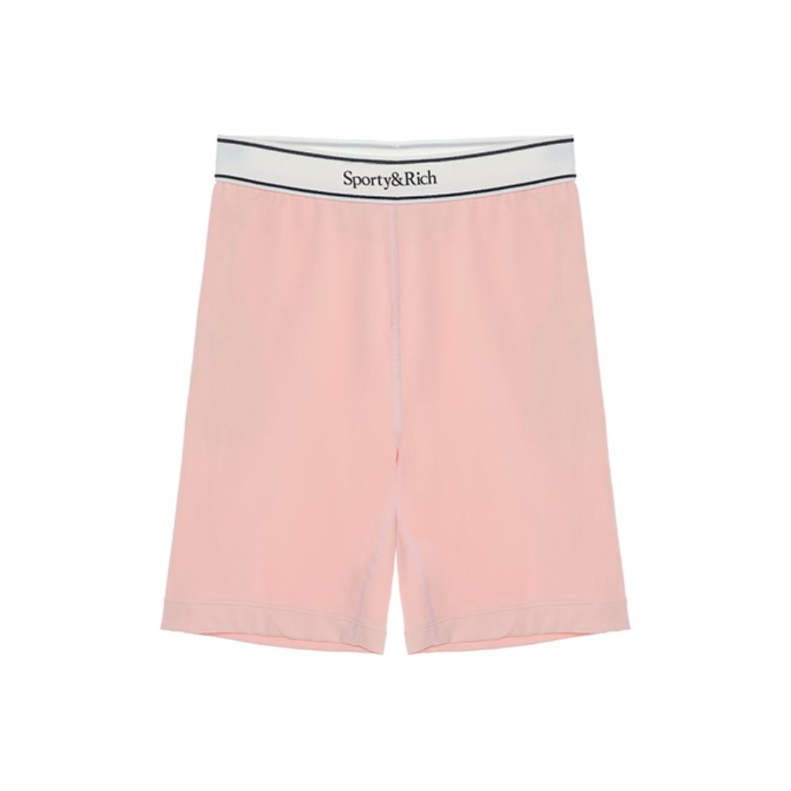 Sporty & Rich Serif logo-waistband shorts