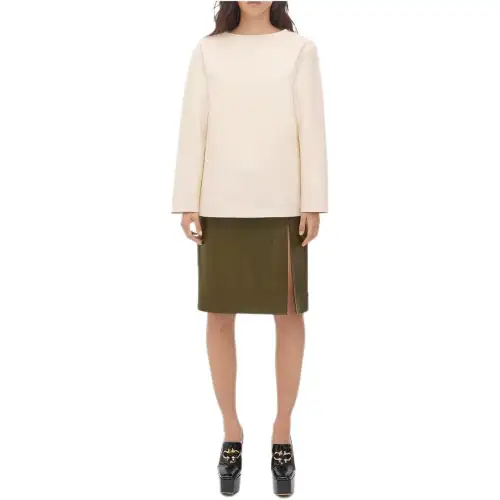 Bottega Veneta Sweatshirts Women's Ecru Crew Neck Moderate Regular