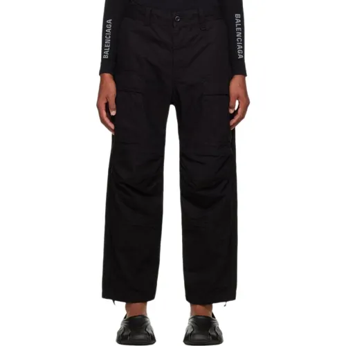 Balenciaga Cargo Pants, Regular Fit Men's Black