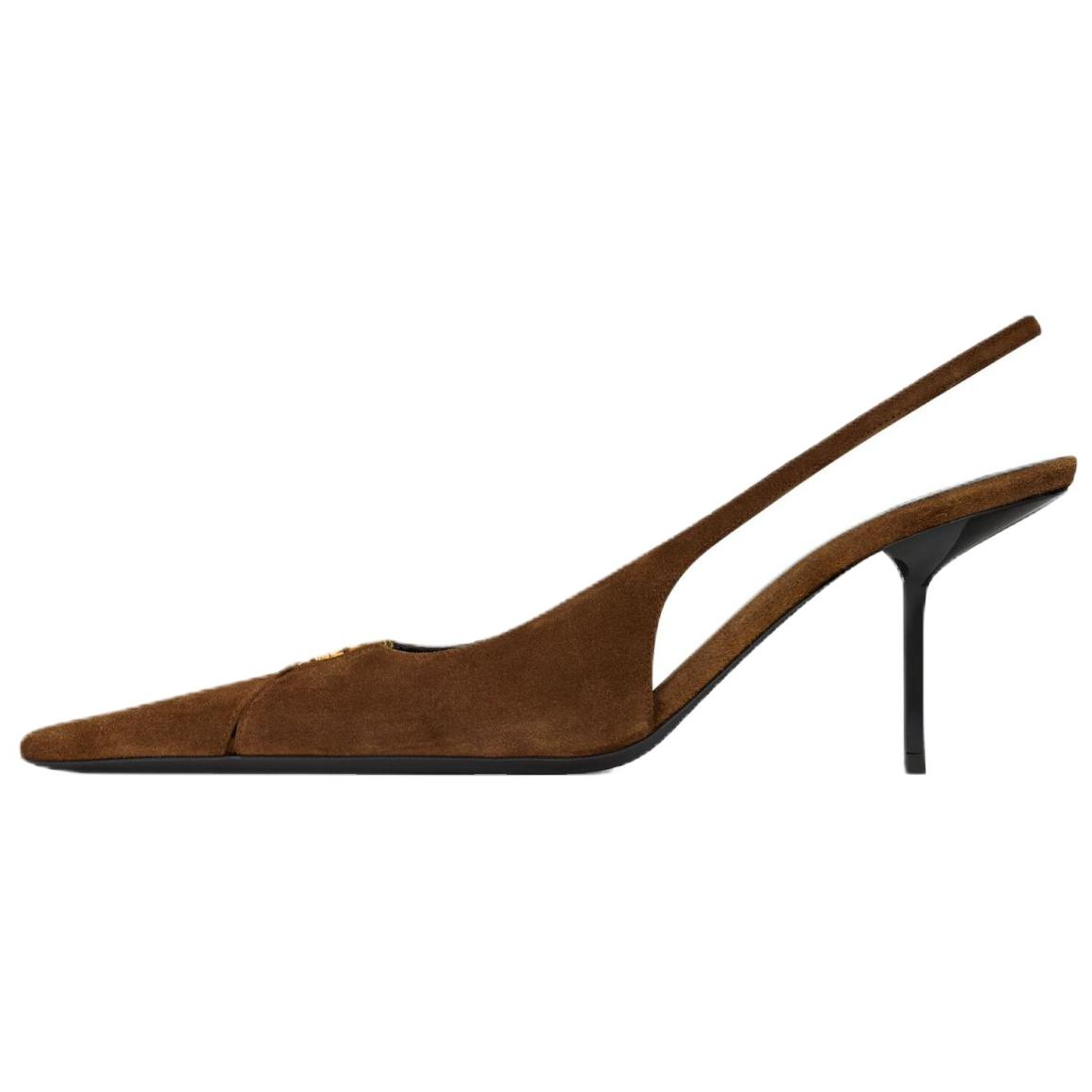 Женские туфли Saint Laurent Babylone Breteuil (коричневые)