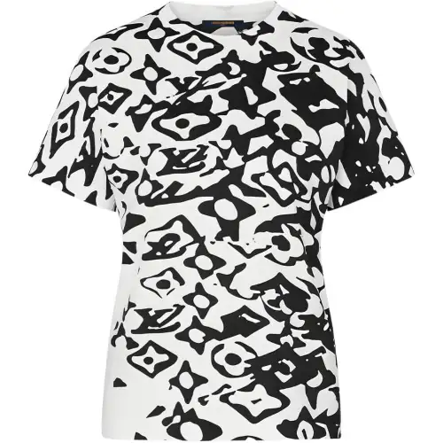 LOUIS VUITTON New Quarterly Products Of LV T Shirts Women's White Crew Neck Moderate