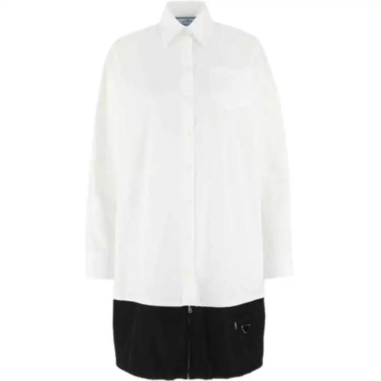 PRADA FW21 Long Sleeved Dress Women's White