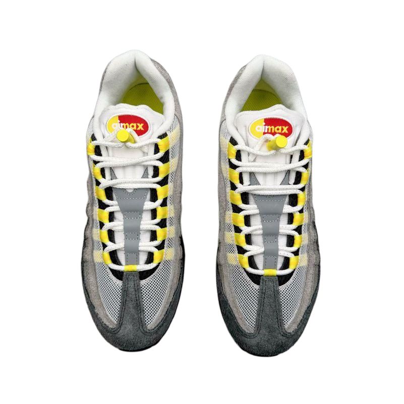 UNDEFEATED x Nike Air Max 95 Abrasion Resistant Low top Casual Running Shoes Unisex Gray Yellow
