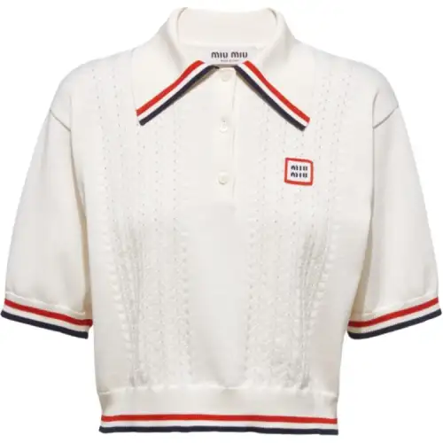 MIU MIU SS23 Polo Shirt Women's White