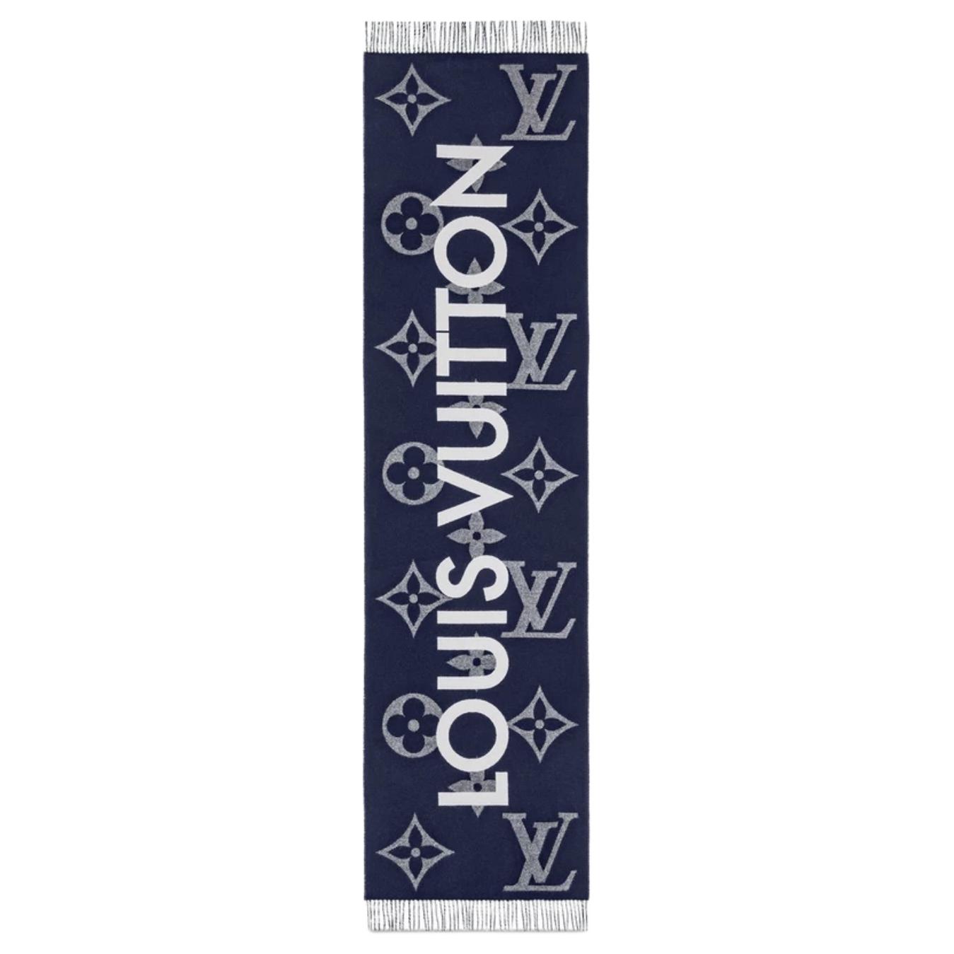 Шарф Louis Vuitton Monogram (темно-синий)