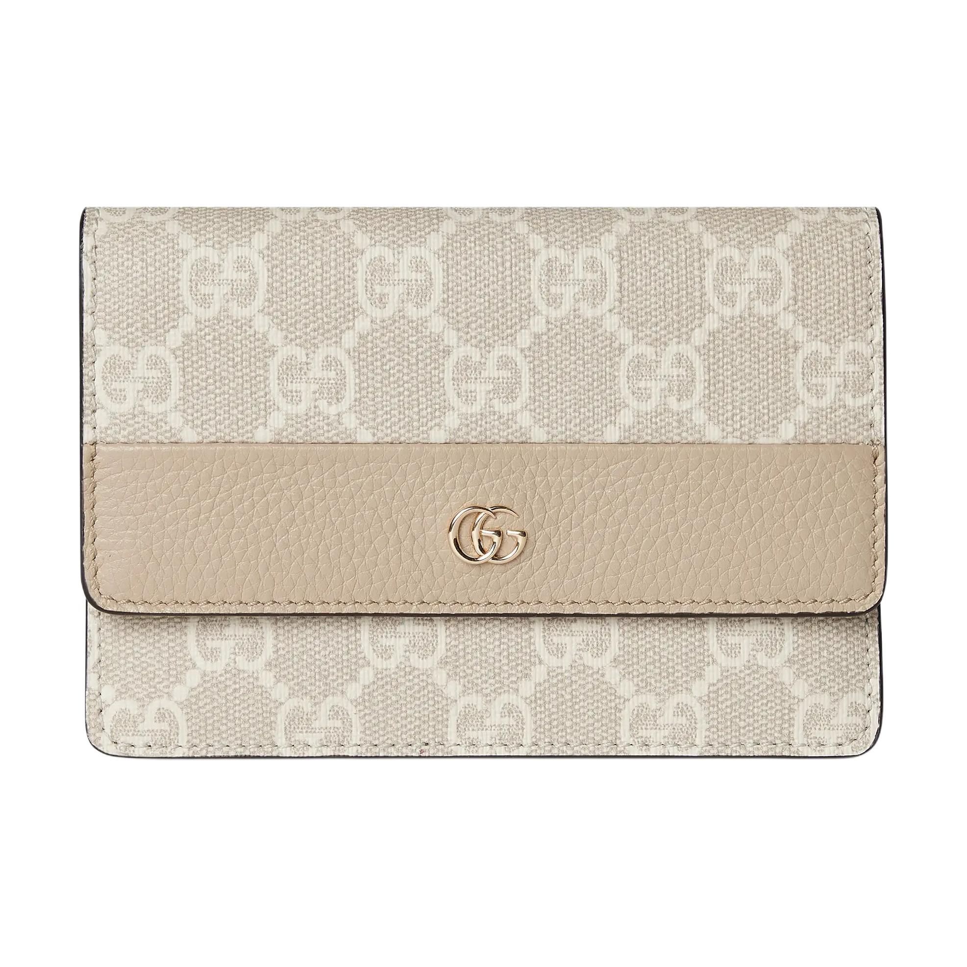 Женский кошелек Gucci GG Marmont (бежевый)
