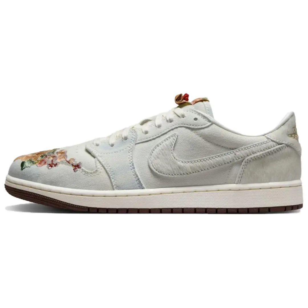 Jordan Air Jordan 1 Low top Vintage Basketball Shoes Men's White Blue